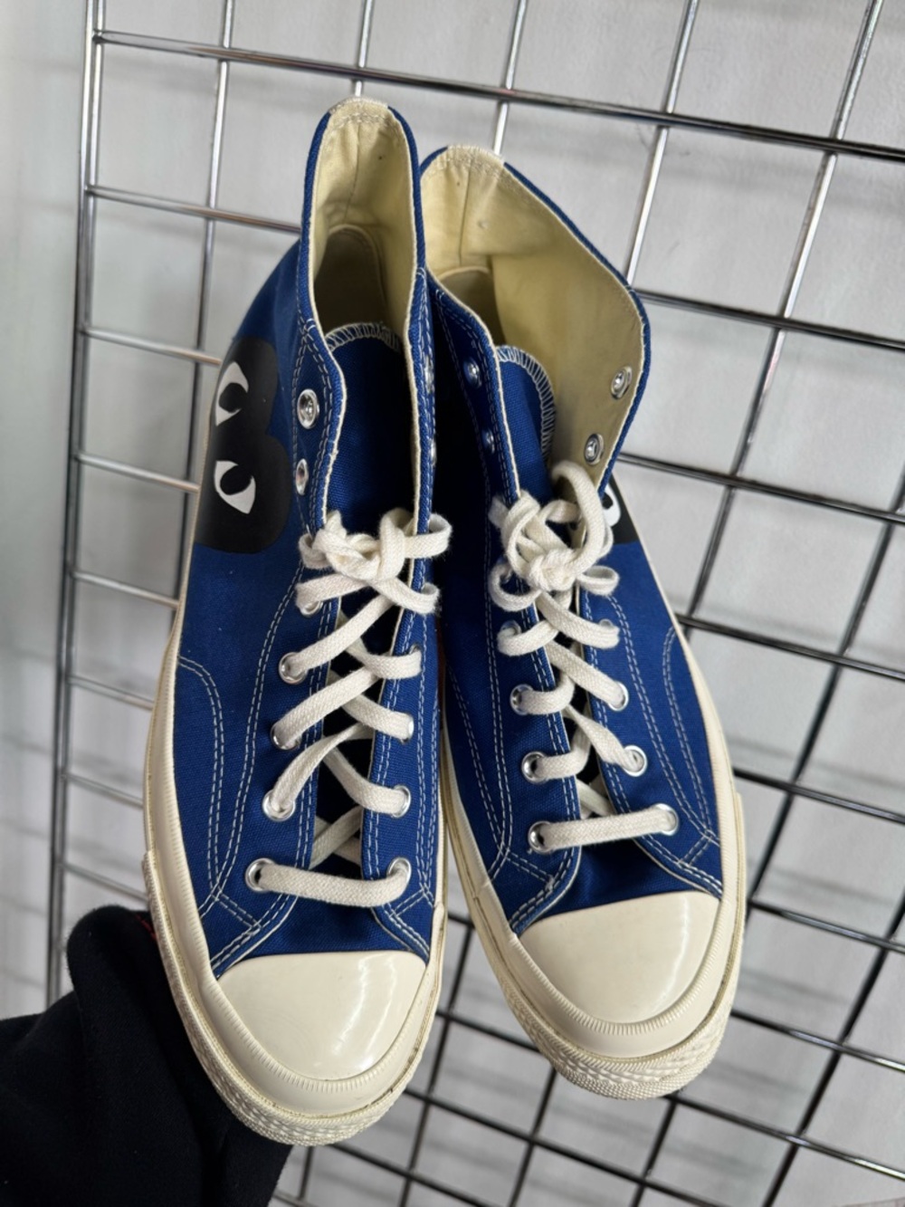 Converse x Comme des Garcons CDG Chuck 70 High Blue Quartz Men 12 Women 14 Heart - Picture 10 of 12